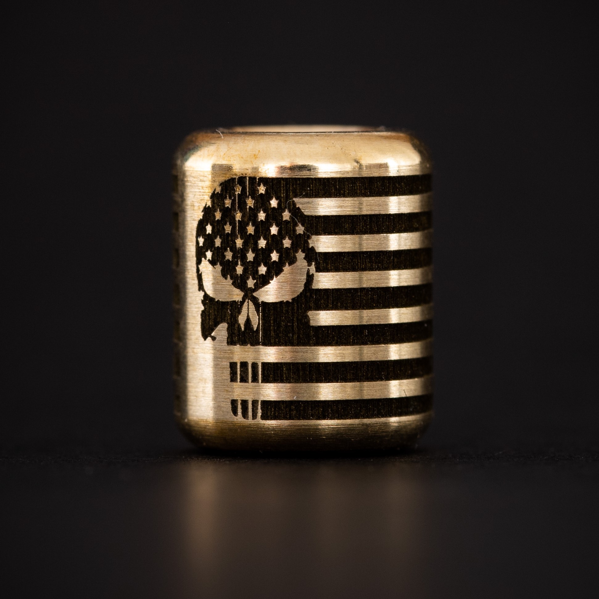 BRASS BEAD US FLAG