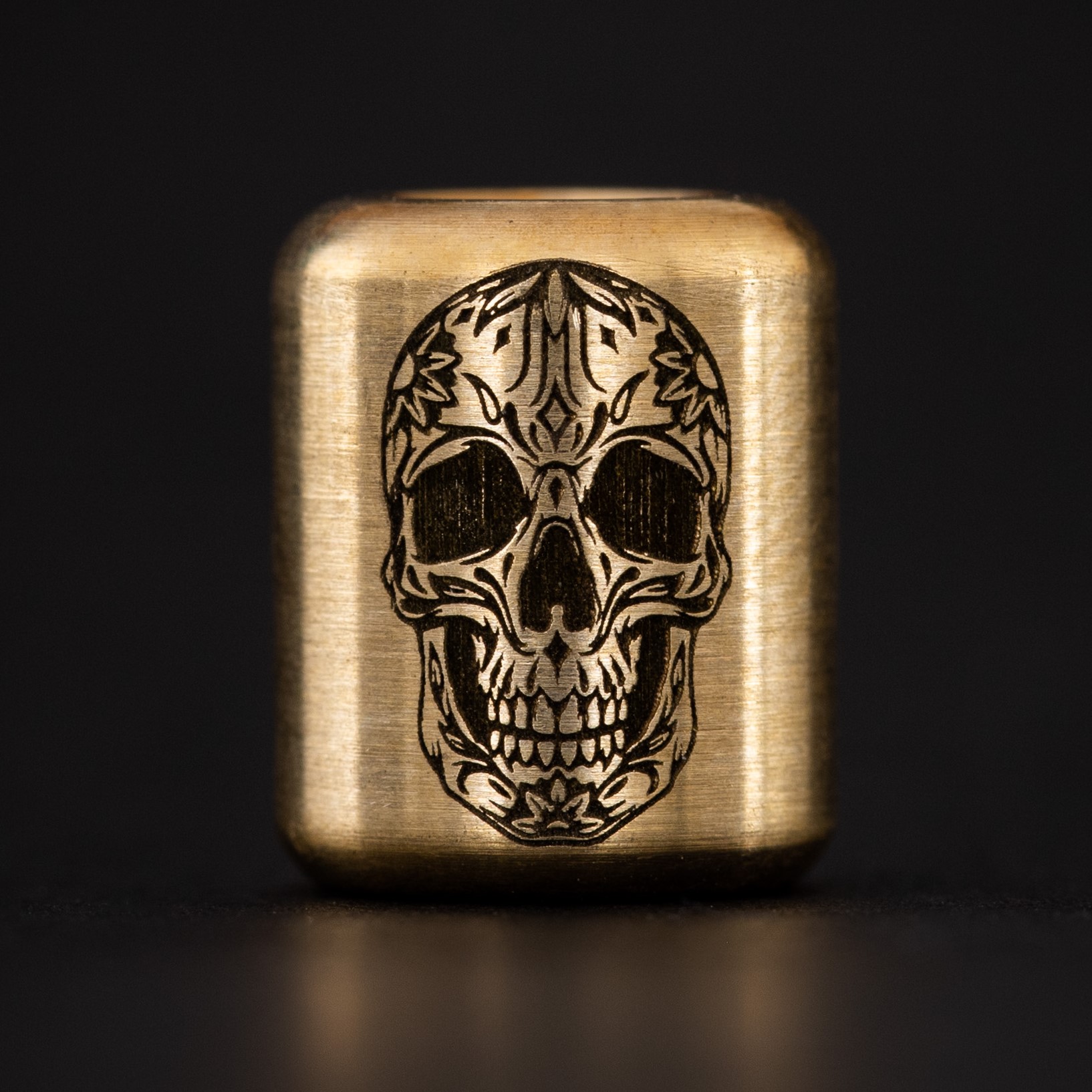 BRASS BEAD MEXICAN SKULL